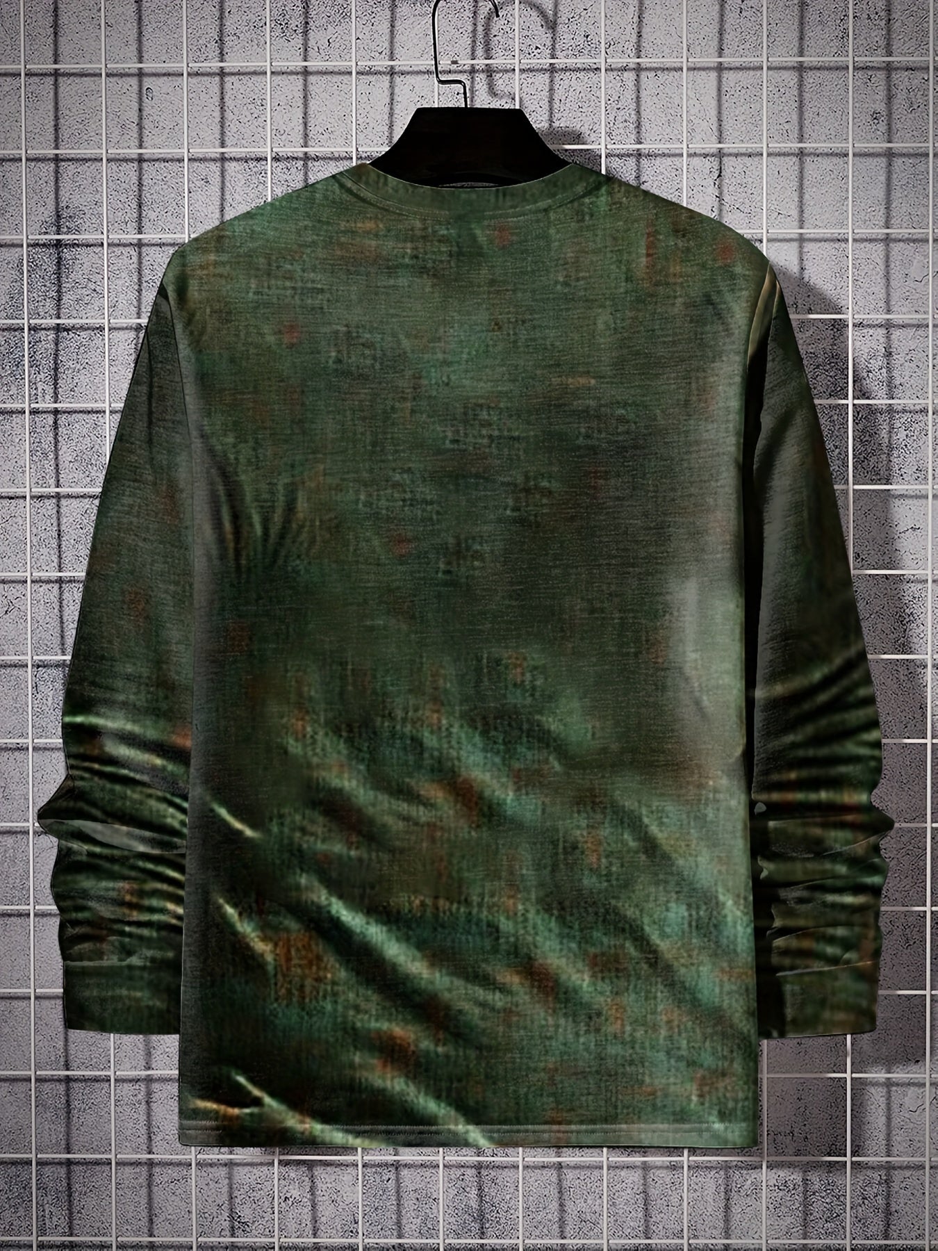 Beer Print Men's Long Sleeve Vintage T-shirt Stylish Tees