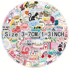 100pcs Cartoon Text Graffiti Stickers Laptop Helmet DIY Sticker