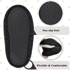 Boys Warm Fleece House Shoes Non Slip Soft Bottom Indoor Shoes
