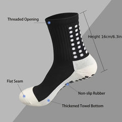 Men's Mid Crew Sport Socks Non Slip Shock Absorption Breathable Athletic Socks