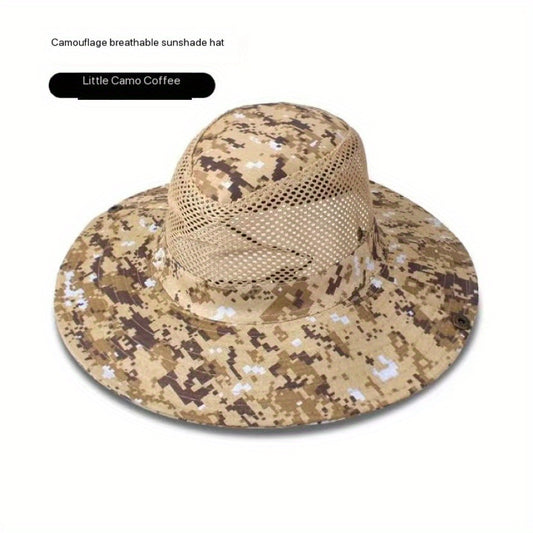 Camouflage Sun Hat for Fishing Mountaineering Camping UV Protection