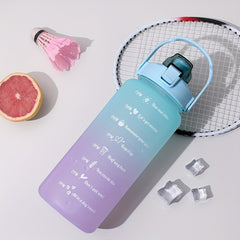 Gradient Water Cup Large Capacity Plastic Bottle for Outdoor Sports