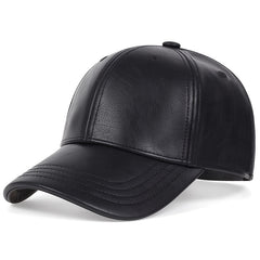 Men's PU Leather Baseball Cap Casual Fashion Cap