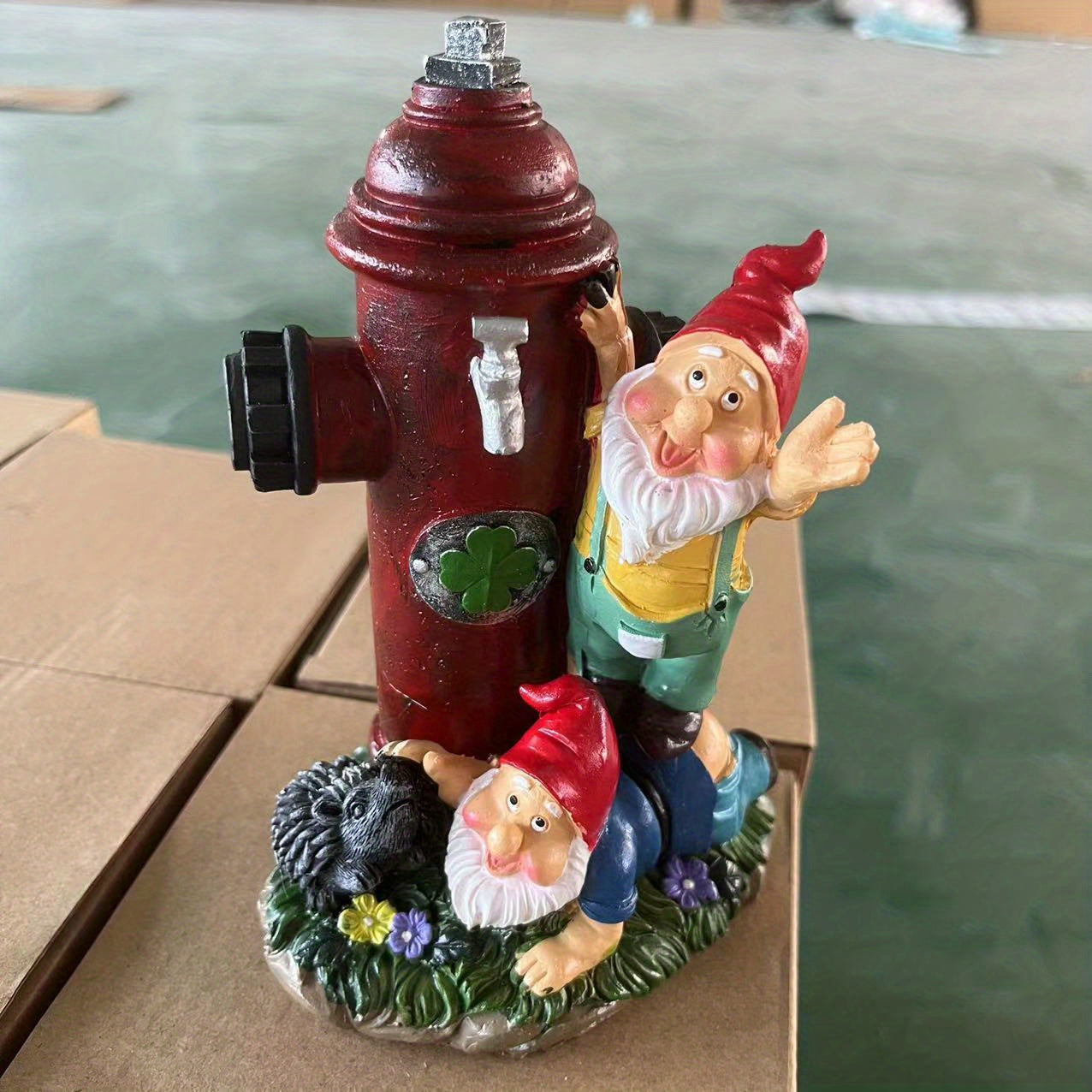 Fire Hydrant Dwarf Garden Ornament Resin Statue