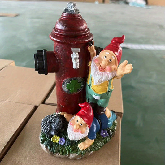 Fire Hydrant Dwarf Garden Ornament Resin Statue