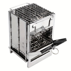 15 Stainless Steel Foldable Mini Charcoal Grill Outdoor Stove Barbecue Grill