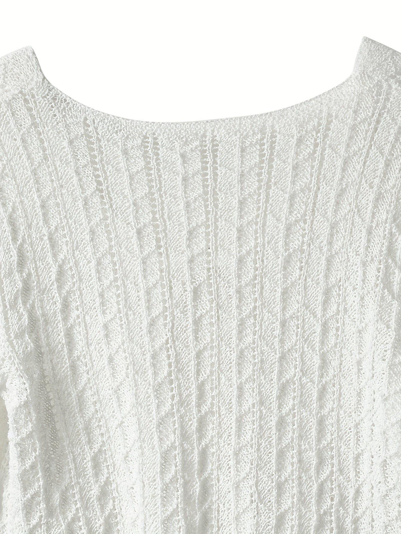 Tie Front Knit Cardigan Scallop Trim Flared Sleeve Sweater