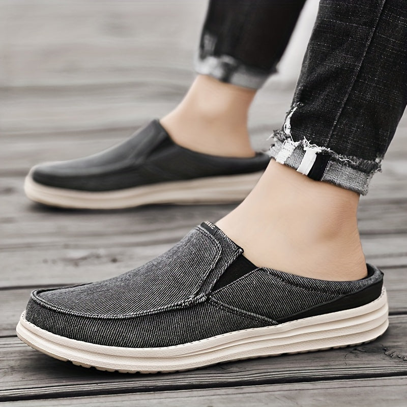Men's Solid Mule Shoes Comfy Non Slip Hollow Out Casual Slippers