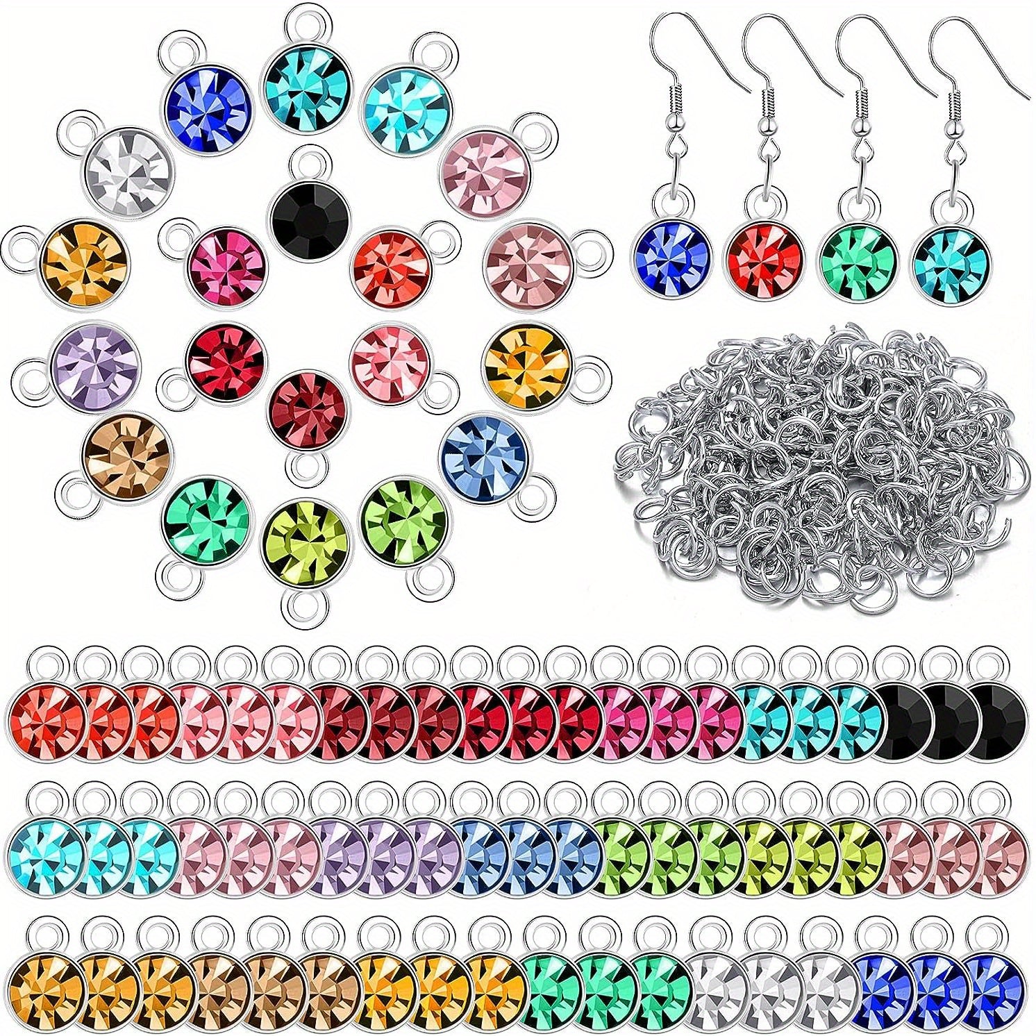 220pcs Birthmark Jewelry Set Earring Glitter DIY Necklace Bracelet Making