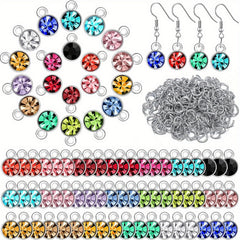 220pcs Birthmark Jewelry Set Earring Glitter DIY Necklace Bracelet Making