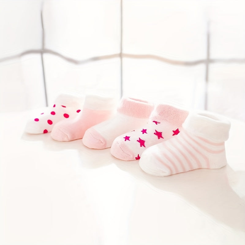 5Pairs Warm Cotton Kids Socks Set Combination