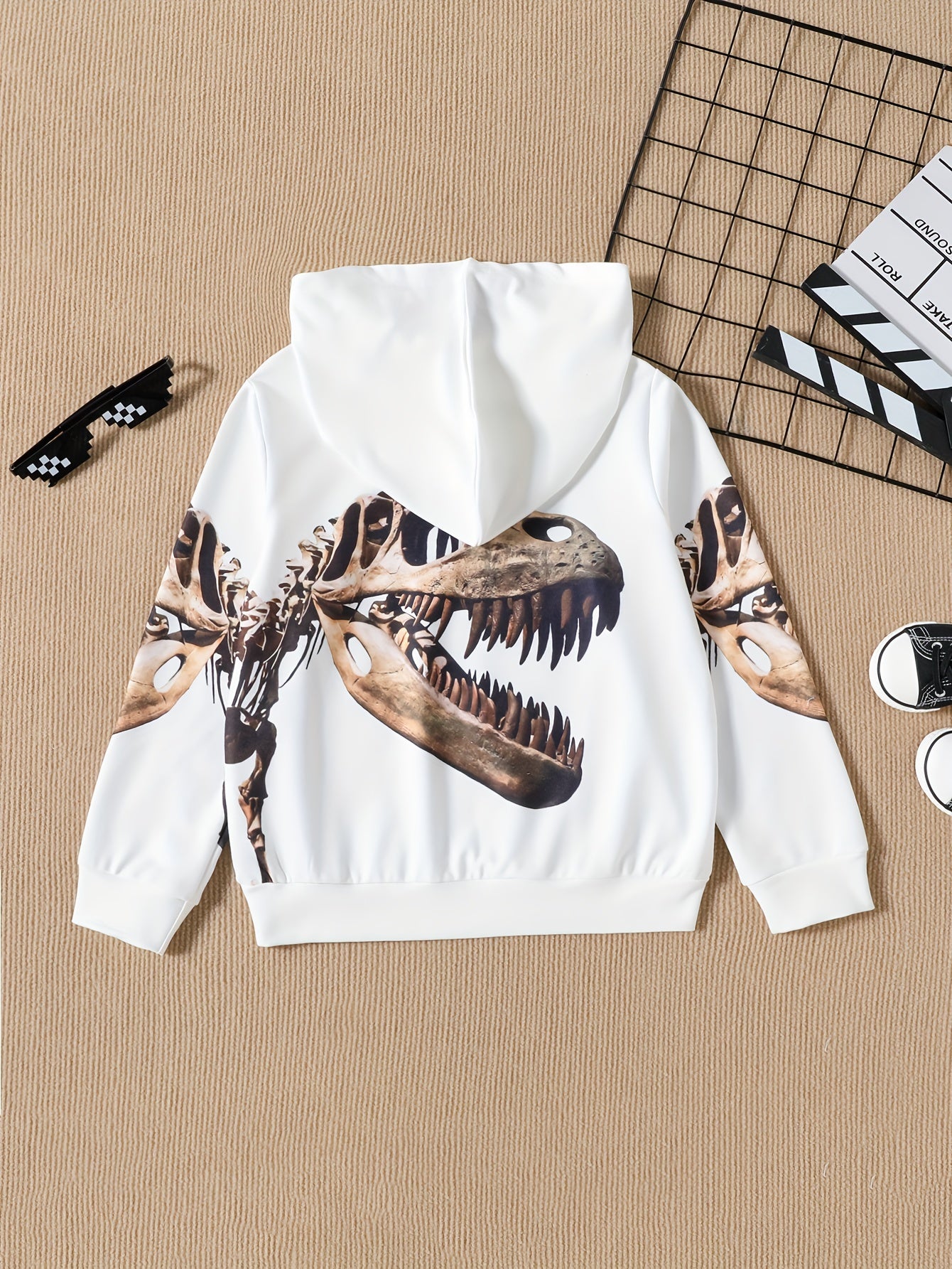Kids 3D Dinosaur Graphic Hoodie Teens Long Sleeve Sweatshirt