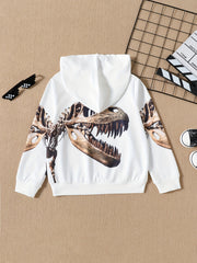 Kids 3D Dinosaur Graphic Hoodie Teens Long Sleeve Sweatshirt