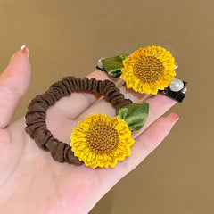 Girls Sunflower Hair Bands Hair Clips for Party Props