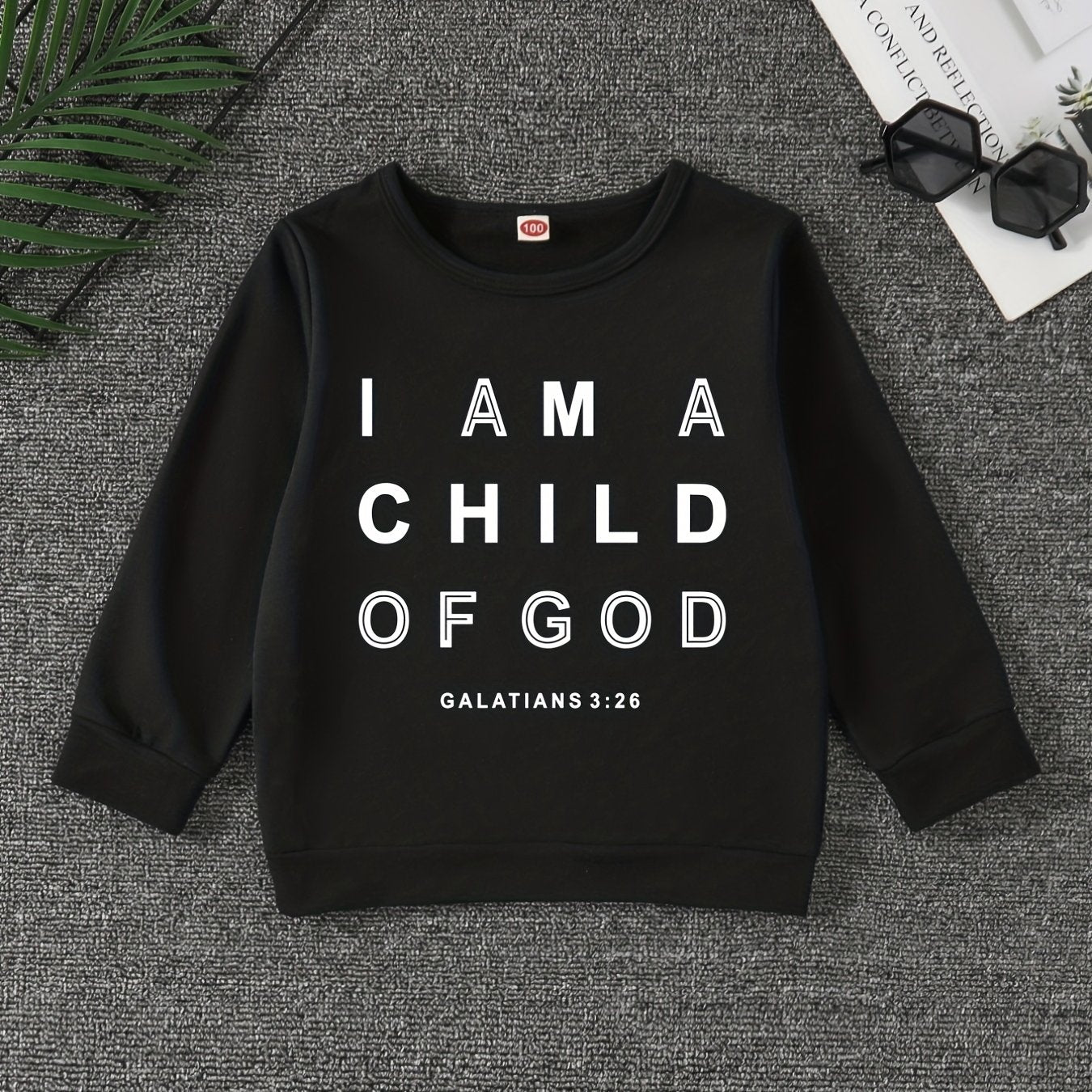 Child of God Boys Sweatshirt Long Sleeve Crew Neck Casual Top
