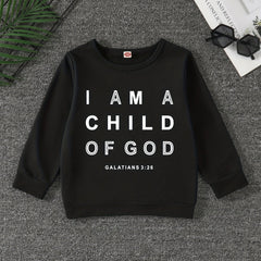 Child of God Boys Sweatshirt Long Sleeve Crew Neck Casual Top