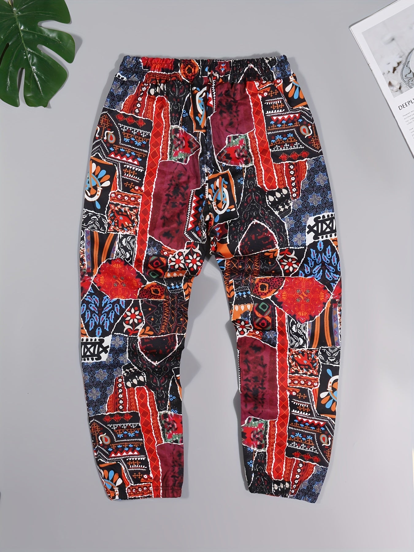 Boys Casual Ethnic Pattern Pants Spring Autumn Kids