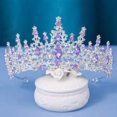 Bridal Rhinestone Crown Wedding Headwear Updo Princess Style Accessories