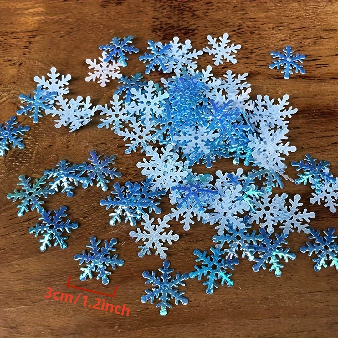 400pcs Snow Confetti Christmas Decorations Winter Confetti Snow Party Set