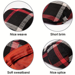 Red Cap Newsboy Hats Golf Scally Cap Summer Hat For Men Women