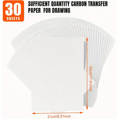 30pcs Carbon Transfer Paper For Wood Burning Craft Paper A4 Size