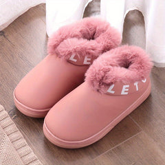 Women's Waterproof Plush Slipper Shoes Winter Warmth