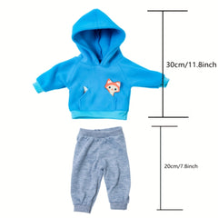 Pink Little Fox Doll Clothes for Realistic Reborn Baby Outfit Set