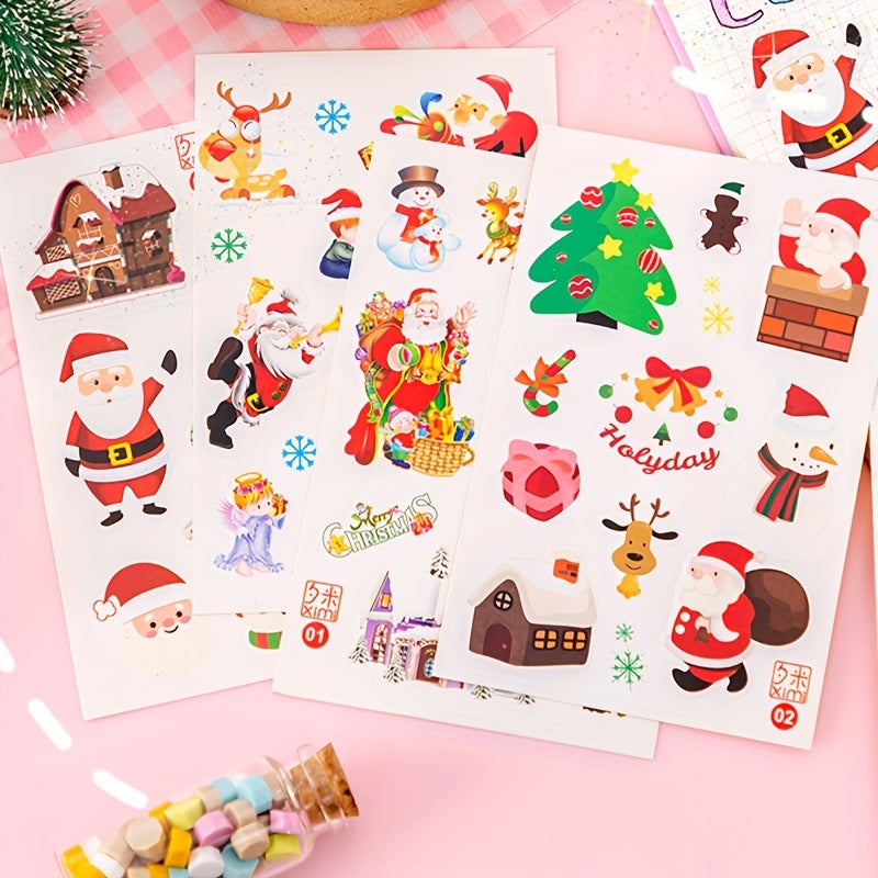 40pcs Christmas Stickers Tree Snowman Water Cup Luggage Decoration