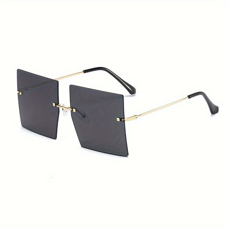Square Rimless Sunglasses Gradient UV400 Sun Shades