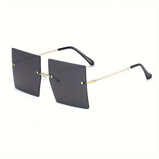 Square Rimless Sunglasses Gradient UV400 Sun Shades