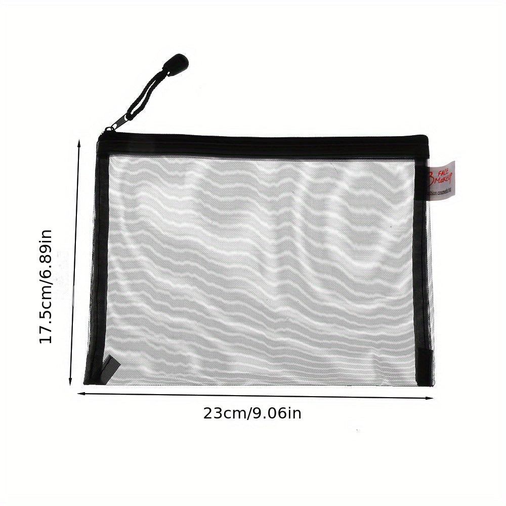 Travel Cosmetic Bag Zipper Mesh Toiletry Kits Storage Pouch Makeup Case