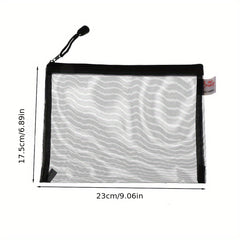 Travel Cosmetic Bag Zipper Mesh Toiletry Kits Storage Pouch Makeup Case