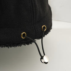 Lamb Wool Fisherman Hat Fleece Warm Unisex Baseball Cap Autumn