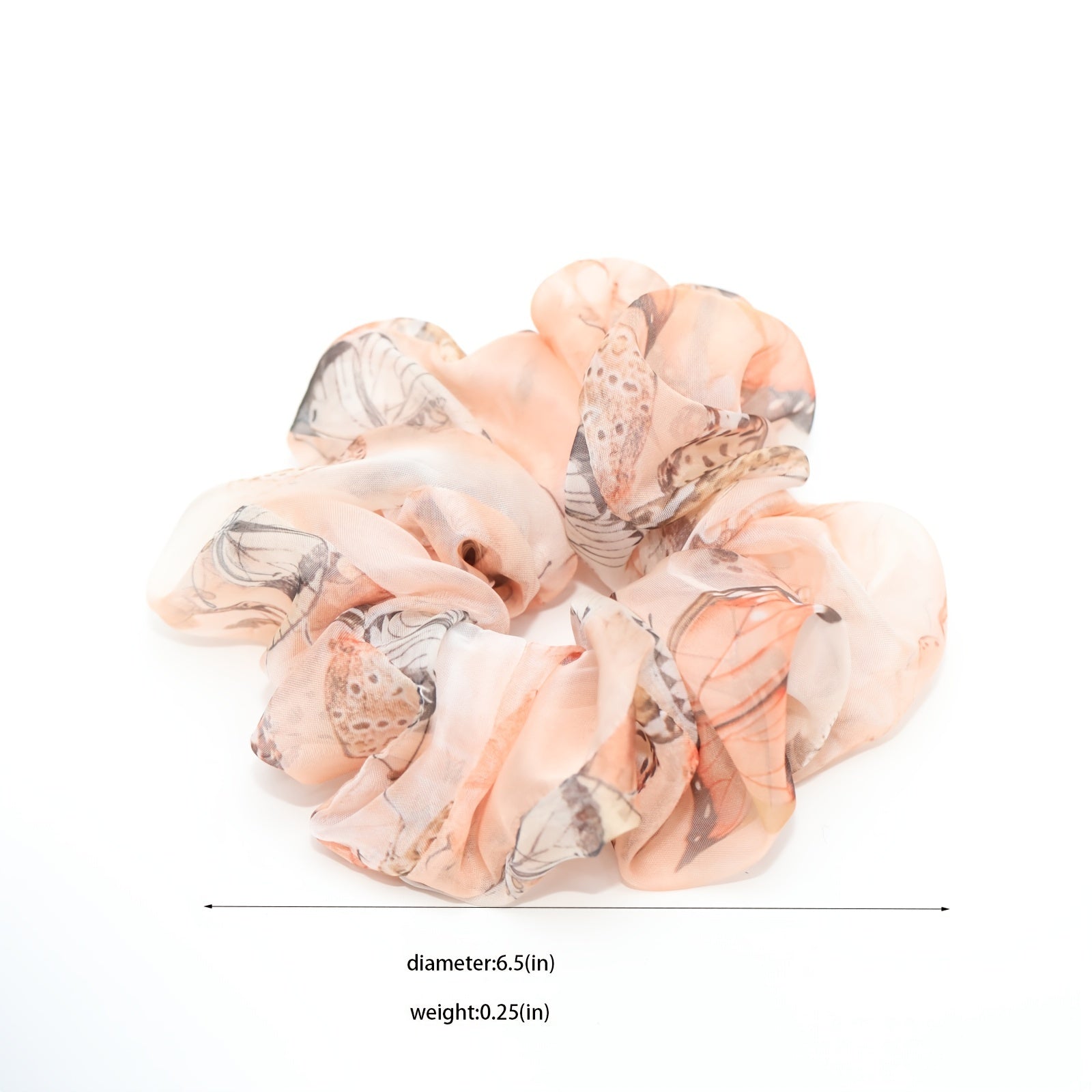 Oversized Butterfly Print Hair Scrunchie Chiffon Organza Women Girls