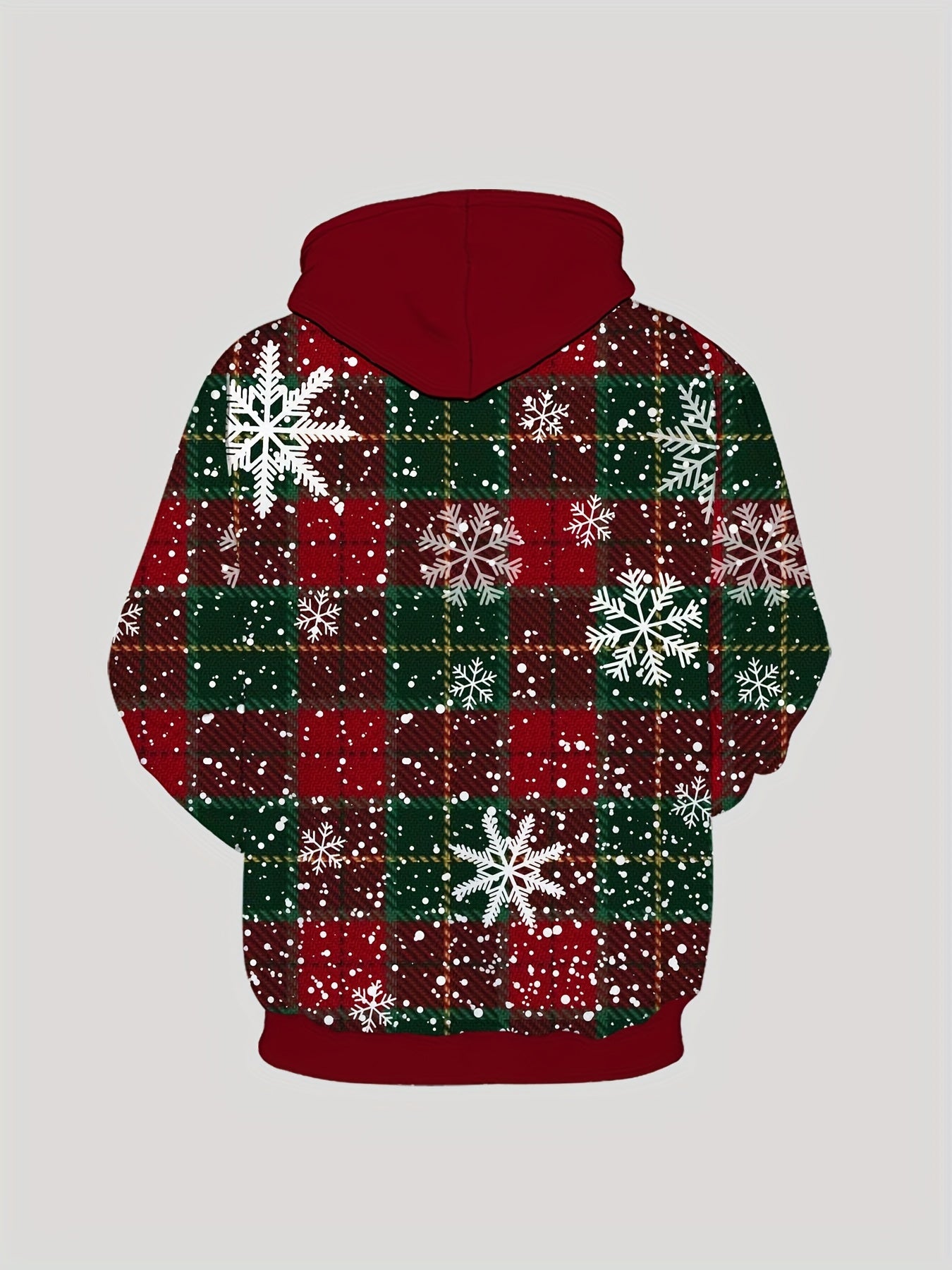 Christmas Deer Print Hoodies For Men Graphic Hoodie With Kangaroo Pocket