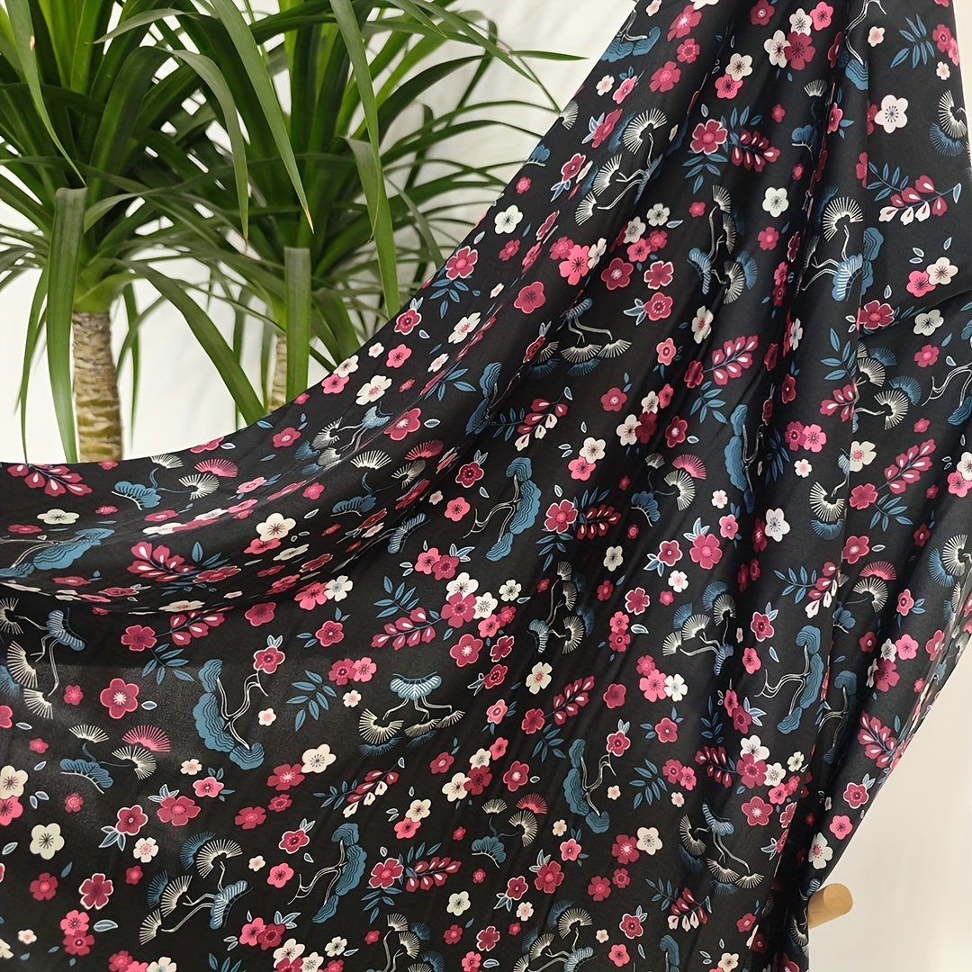 1yd Acetic Acid Hemp Yarn Satin Glossy Fabric Polyester Fabric DIY Dress Cloth