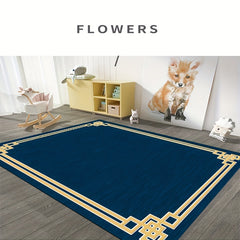 Geometric Non Slip Rug Soft Faux Sheepskin Floor Mat