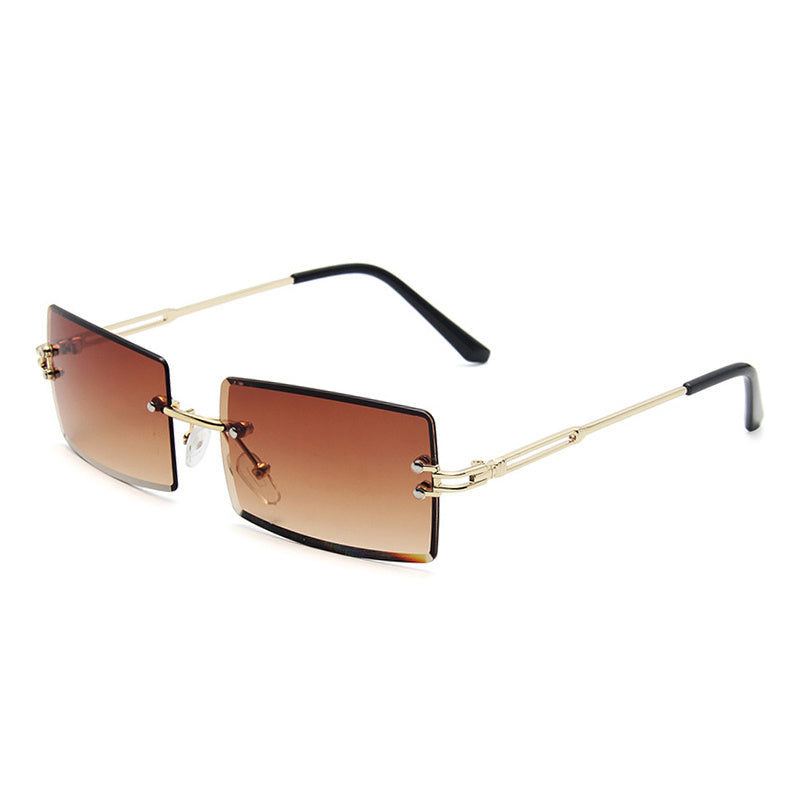 Cut Edge Rimless Sunglasses UV400 Protection