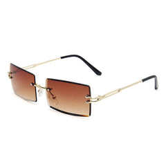 Cut Edge Rimless Sunglasses UV400 Protection