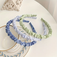 Satin Pleated Headband Decorative Hair Accessories Holiday Gift For Girls