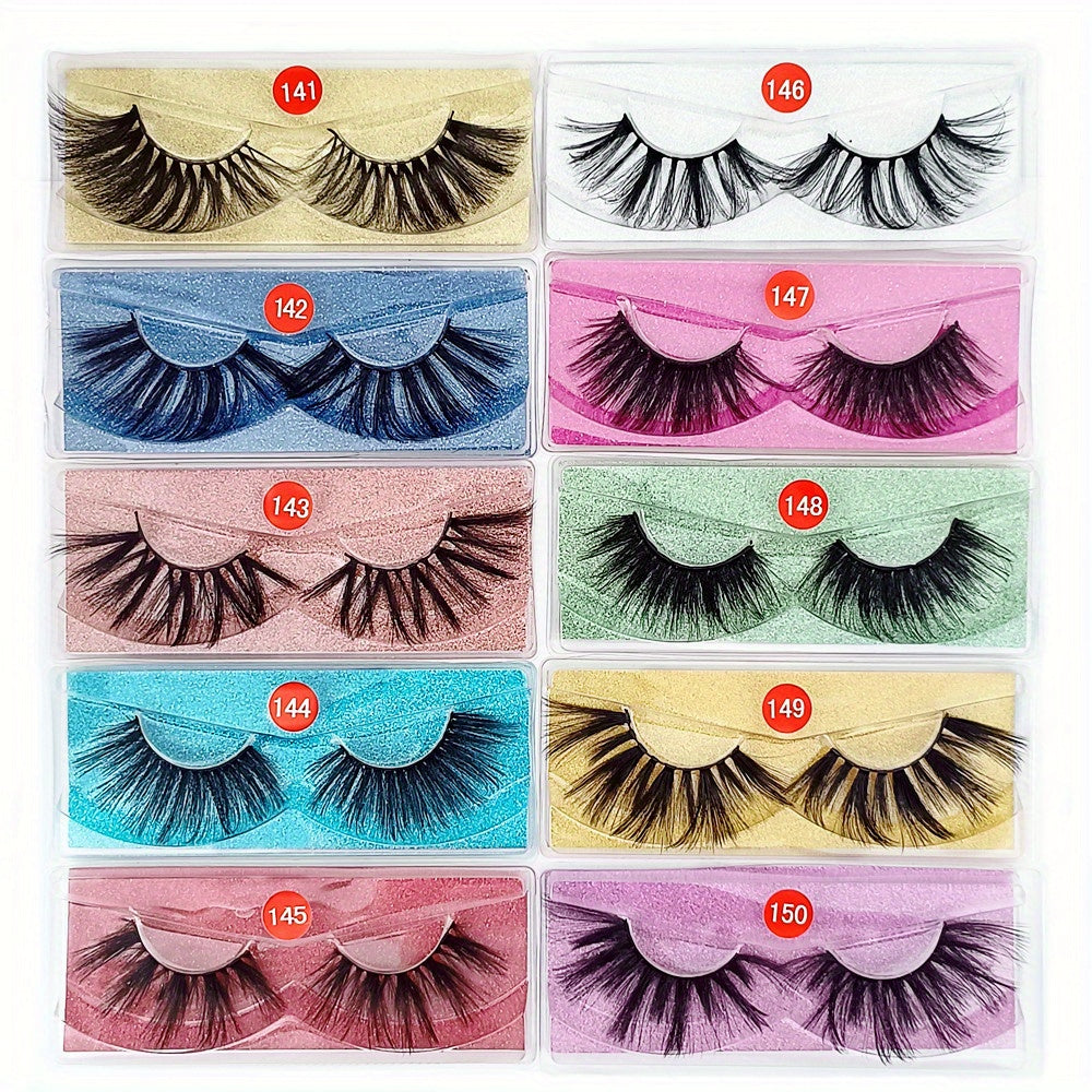 10 Pairs 25mm Thick Fluffy 3D Eyelash Extension