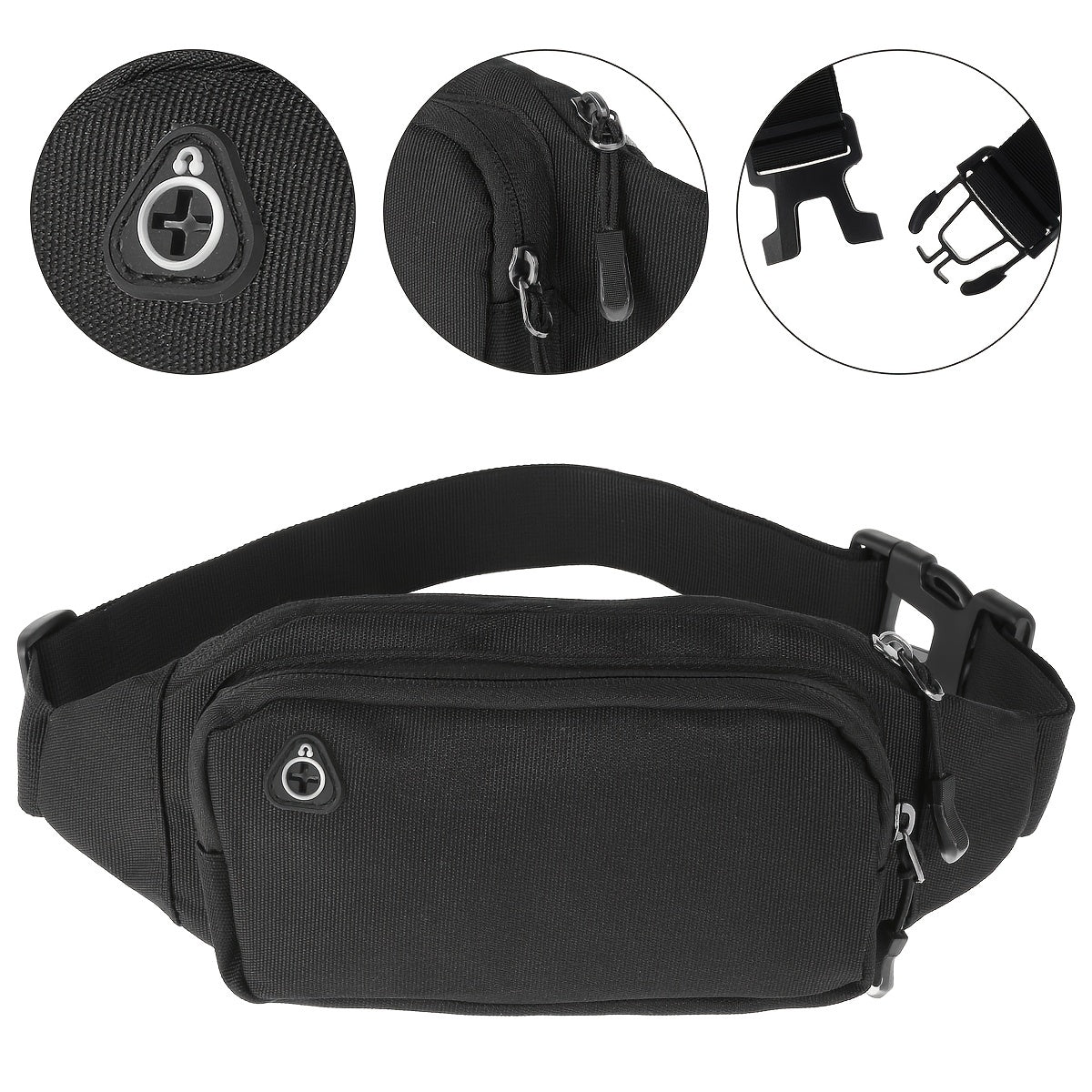 Waterproof Waist Bag for Running and Fitness with Earplug Hole