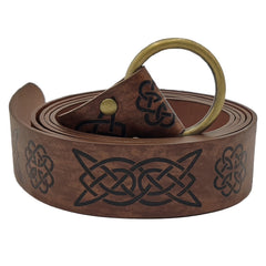 Medieval Celtic Embossed Belt Vintage Knight Ring Belt Stage Props Vintage Wear