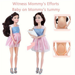 8 inch H Pregnant Belly Doll with 3 Babies