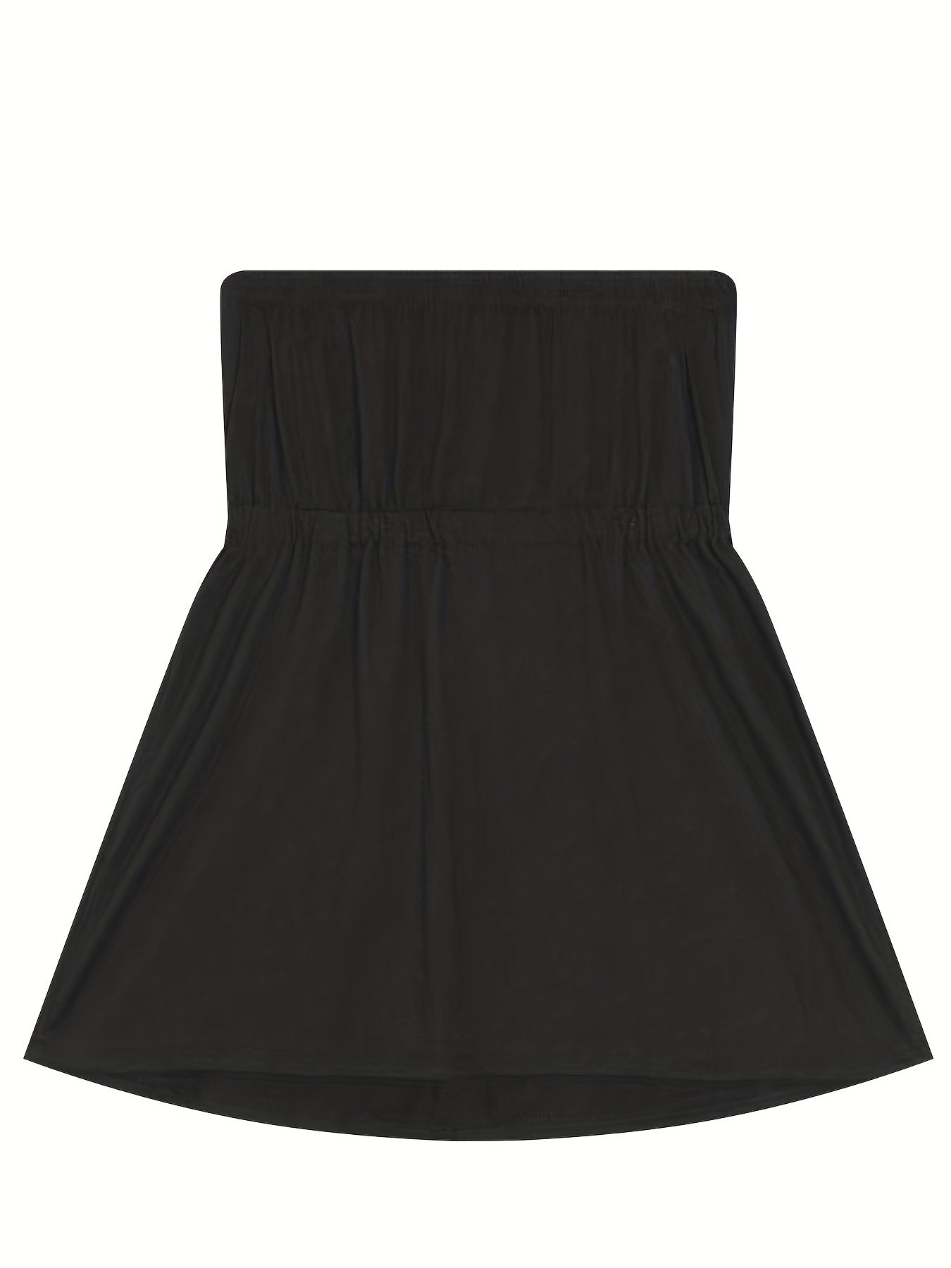 Button Detail Pleated Tube Top Casual Summer Sleeveless Top