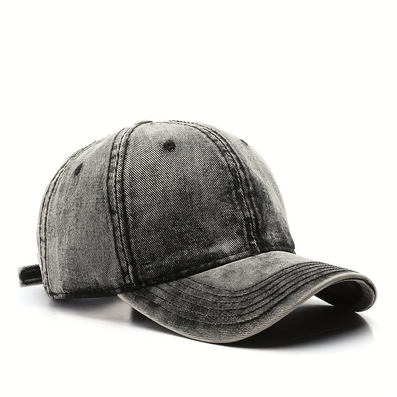 Acid Washed Denim Baseball Cap Trucker Cap