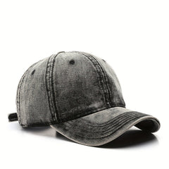 Acid Washed Denim Baseball Cap Trucker Cap