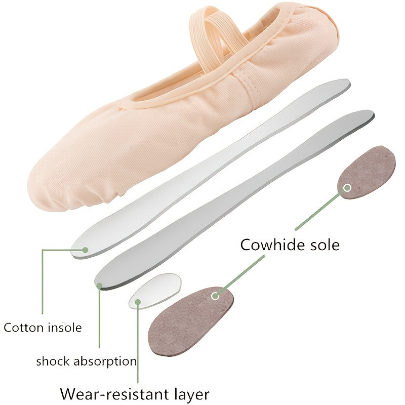 Women's Ballet Dance Shoes Cross Straps Lace Up Soft Sole