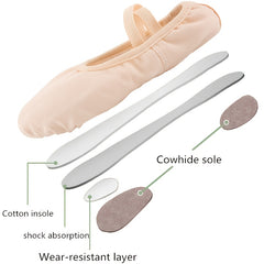 Women's Ballet Dance Shoes Cross Straps Lace Up Soft Sole