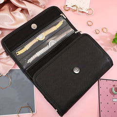 Foldable Jewelry Storage Bag Travel Roomy Earrings Ring Organizer